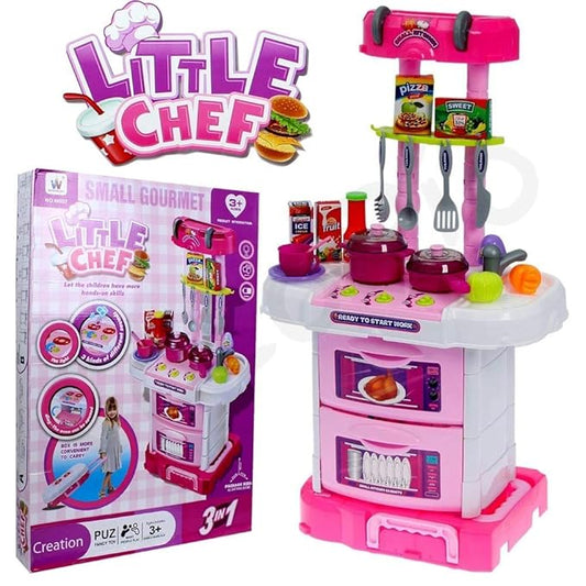 La cuisine de rêve rose complète avec plus de 43 accessoires